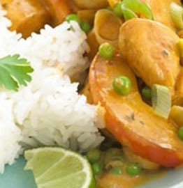 Pollo al curry para niños